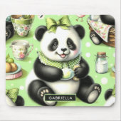 Vintag Niedlich Baby Panda Mousepad (Vorne)