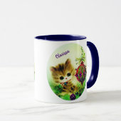 Vintag Niedlich Kitten Tasse (VorderseiteRechts)