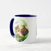 Vintag Niedlich Kitten Tasse (Vorderseite Links)