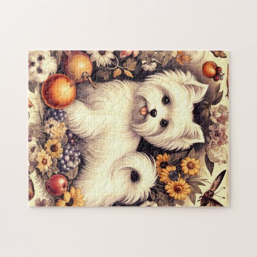 Vintag Niedlich maltesisch Puzzle (Horizontal)