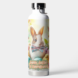 Vintag, Niedlich, skurril & farbenfroh Osterhase Trinkflasche
