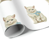 Vintag Niedliche Kitten Cat Geschenkpapier (Rolleneckpunkt)
