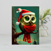 Vintag Niedliche Weihnachtsfeiern Folien Feiertagskarte (Stehend vorne)