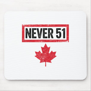 Vintag Niemals 51. Staat Kanada Fla Mousepad