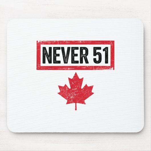 Vintag Niemals 51. Staat Kanada Fla Mousepad (Vorne)