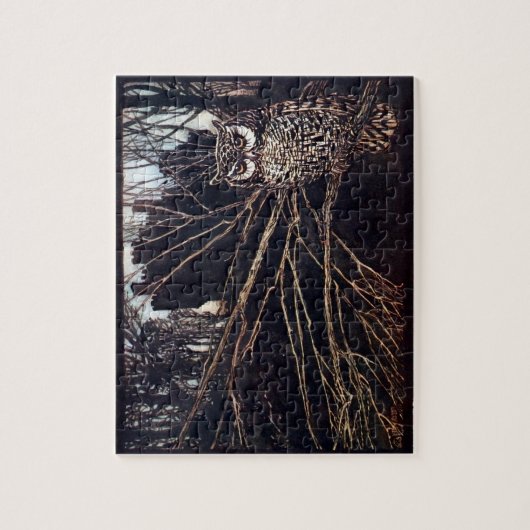 Vintag Night Owl Rackham Puzzle (Vertikal)