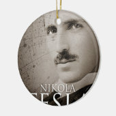 Vintag Nikola Tesla Foto Keramikornament (Links)