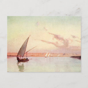 Vintag Nile River Sea Sailboat Talbot Kelly Postkarte
