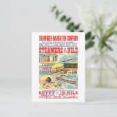 VINTAG NILE STEAMBOAT POSTKARTE (Stehend Vorderseite)