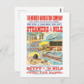 VINTAG NILE STEAMBOAT POSTKARTE (Vorne/Hinten)