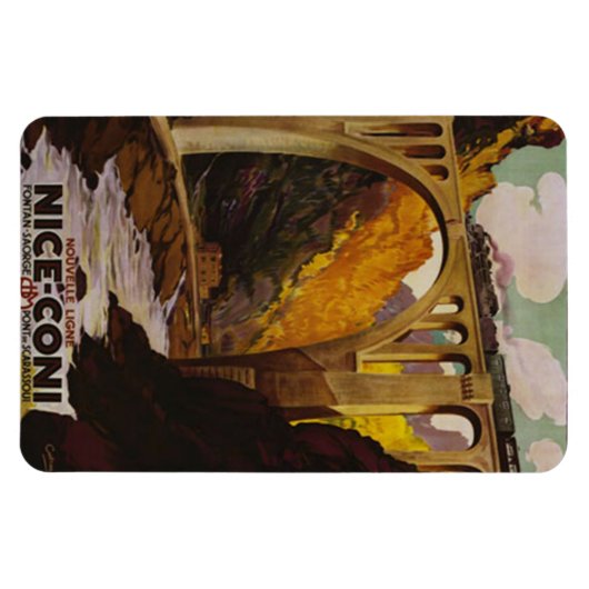 Vintag Nizza, Frankreich - Magnet (Horizontal)