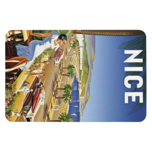 Vintag Nizza, Frankreich - Magnet (Horizontal)