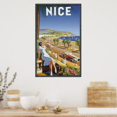 Vintag Nizza, Frankreich - Poster (Küche)