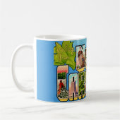 Vintag North Carolina Greetings Kaffeetasse (Links)