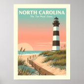 Vintag North Carolina Poster (Vorne)