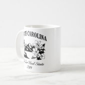 Vintag North Carolina Travel Kaffeetasse (Vorderseite Links)