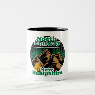 Vintag North Conway New Hampshire Zweifarbige Tasse