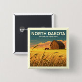 Vintag North Dakota Button (Vorne & Hinten)