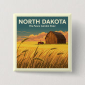 Vintag North Dakota Button (Vorderseite)