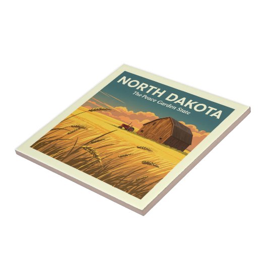 Vintag North Dakota Fliese (Seite)