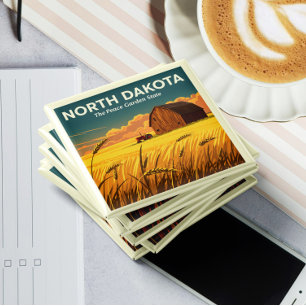 Vintag North Dakota Magnet
