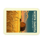 Vintag North Dakota Magnet (Horizontal)