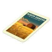 Vintag North Dakota Magnet (Linke Seite)