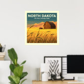 Vintag North Dakota Poster (Heimbüro)
