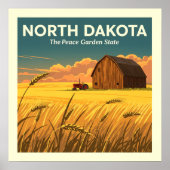Vintag North Dakota Poster (Vorne)
