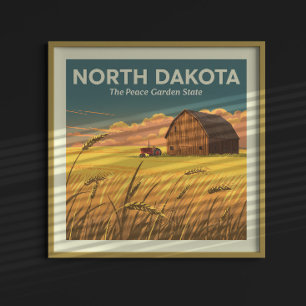 Vintag North Dakota Poster