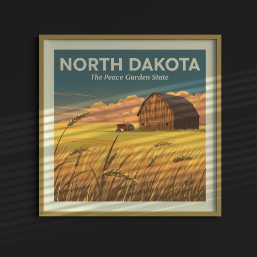 Vintag North Dakota Poster