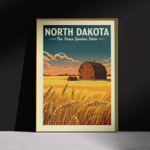 Vintag North Dakota Poster