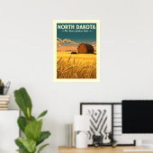 Vintag North Dakota Poster (Heimbüro)