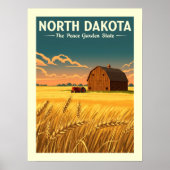 Vintag North Dakota Poster (Vorne)