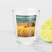 Vintag North Dakota Schnapsglas (Vorderseite)