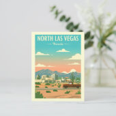 Vintag North Las Vegas Postkarte (Stehend Vorderseite)
