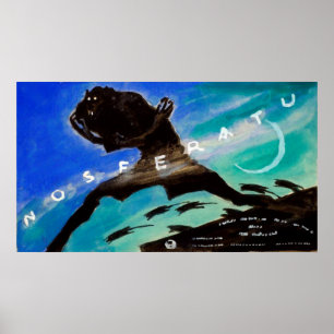 Vintag Nosferatu Watercolor Poster