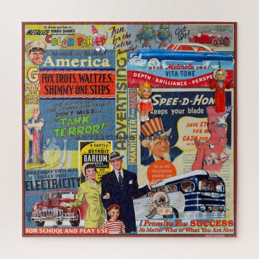 VINTAG NOSTALGIA COLLAGE PUZZLE (Vertikal)