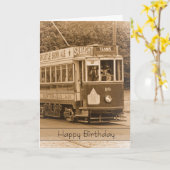 Vintag, Nostalgie, Retro Birthday Card - Alte Stra Karte (Gelbe Blume)