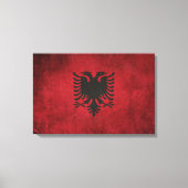 Vintag Not leidende Flagge Albaniens Leinwanddruck (Vorderseite)