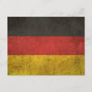 Vintag Not leidende Flagge Deutschlands Postkarte