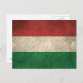 Vintag Not leidende Flagge Ungarns Postkarte (Vorne/Hinten)