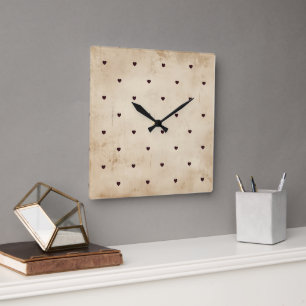 Vintag Not Quadratische Wanduhr
