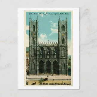 Vintag Notre Dame Kirche Montreal Postkarte
