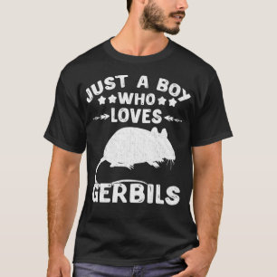 Vintag nur ein Junge, der Gerbil-Tierfreunde Liebe T-Shirt