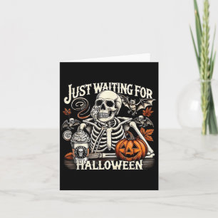 Vintag nur für Halloween Funny Skelett Gewartet Karte