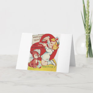 Vintag Nurse Valentine Feiertagskarte