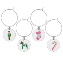 Vintag Nutcracker Candy Cane Dala HorChristmas Glasmarker