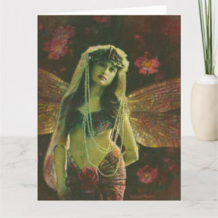 Vintag Nymph Large Greetings Card Karte