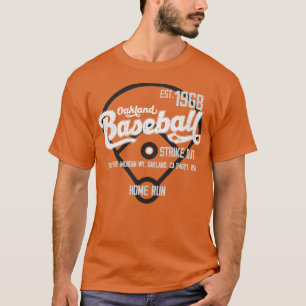 Vintag Oakland Baseball Est 1968 Baseball Fan T-Shirt